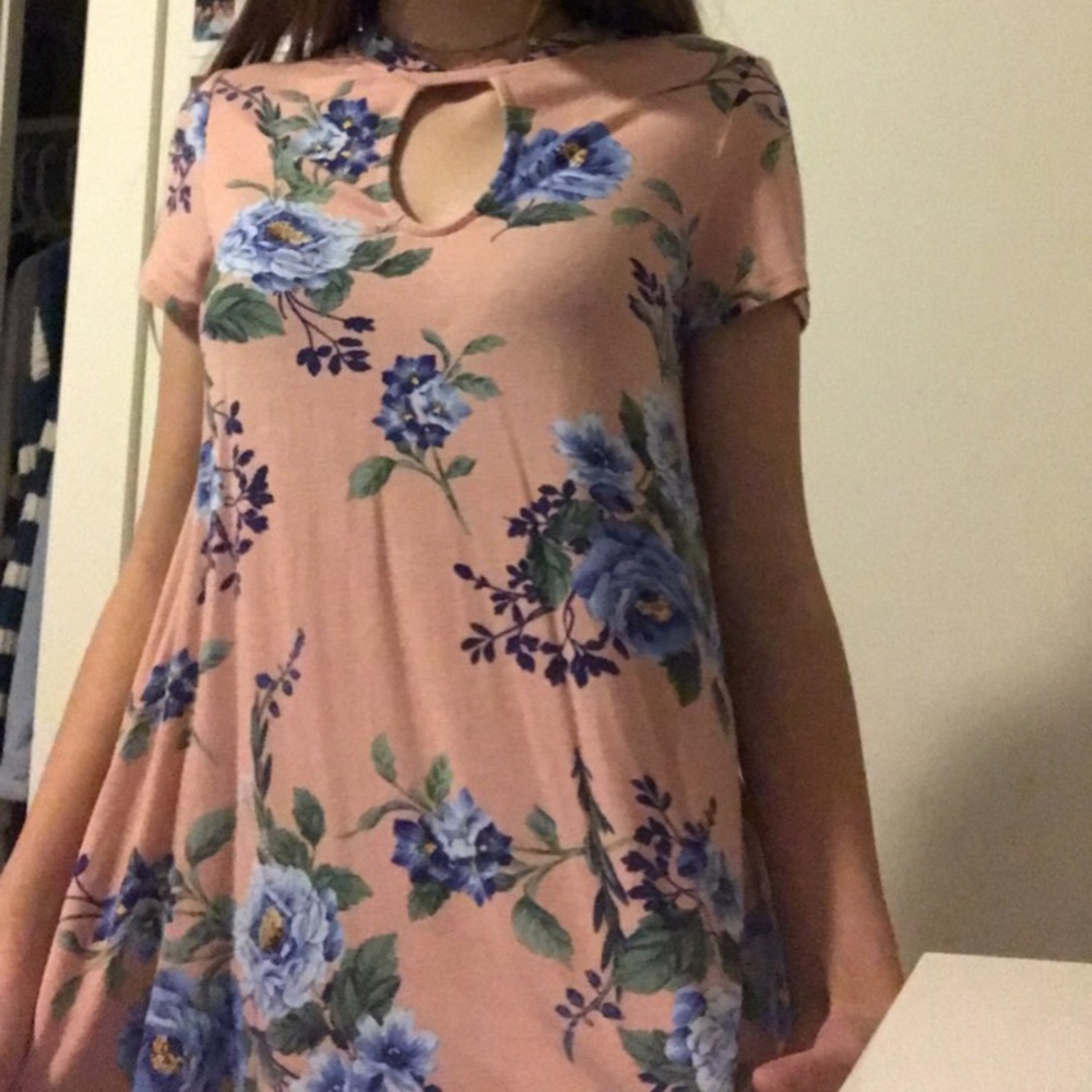 pink floral shirt